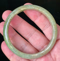 Natural Grade A Certified Burmese Jadeite Jade Bangle – Icy Apple Green – 58.5mm – JB927